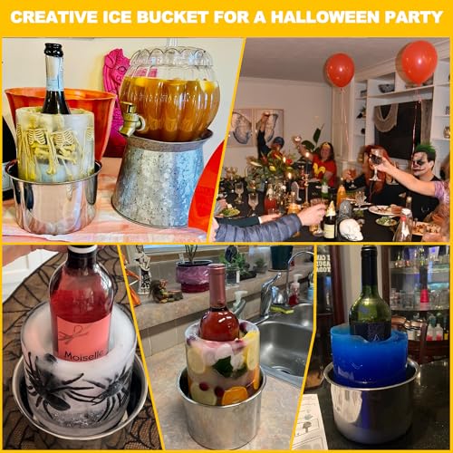 Ice Mold,Ice Bucket Mold, Ice Mold Wine Bottle Chiller,DIY Ice Bucket Mold for Wine Champagne and Cocktails,Ideal Gift for...