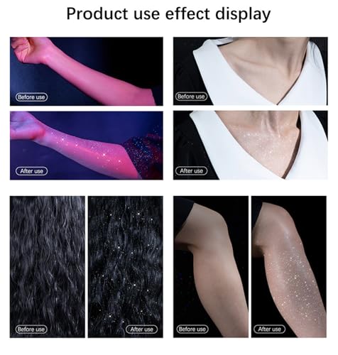 Body Glitter Spray, Applies to Music Stage Rave Festival Party Accessories Hair and Body Shiny Glitter Makeup.
