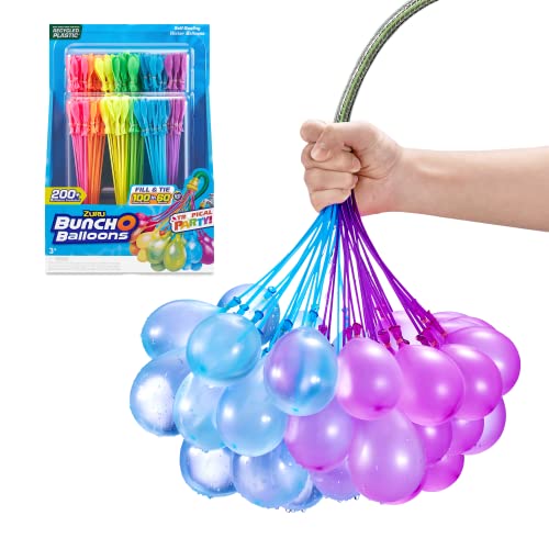 Bunch O Balloons Tropical Party (6 Pack) by ZURU, 200+ Rapid-Filling Self-Sealing Tropical Colored Water Balloons for Outd...