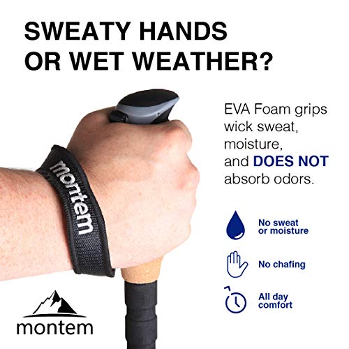 Montem Ultra Strong Trekking, Walking, and Hiking Poles - One Pair (2 Poles) - Collapsible, Lightweight, Quick Locking, We...