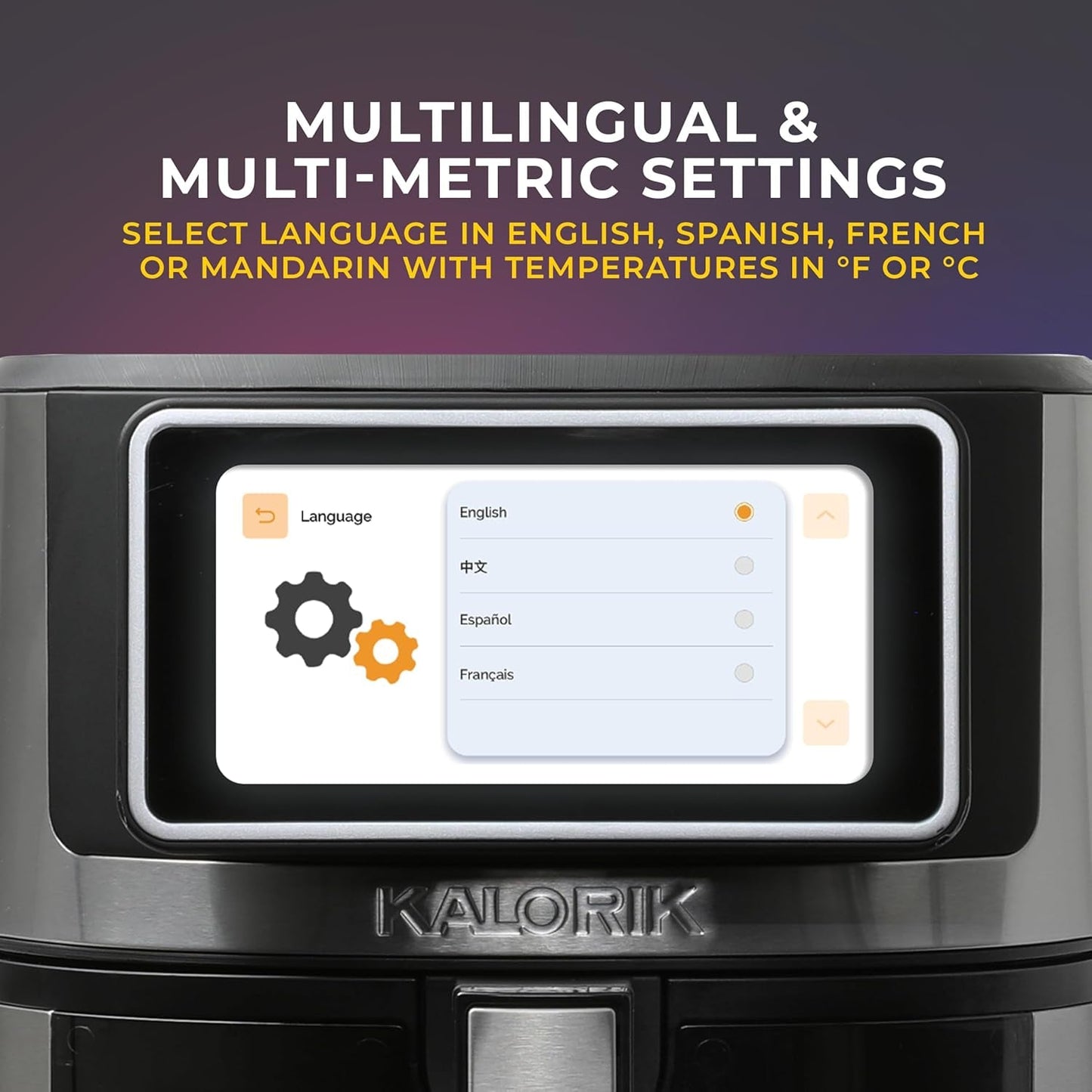 Air Fryer VIVID TOUCH Series 5 Quart Capacity with High-Resolution Touchscreen 202 Cooking Presets in 12 Food Categories with View Window, 1500-Watts, Stainless Steel