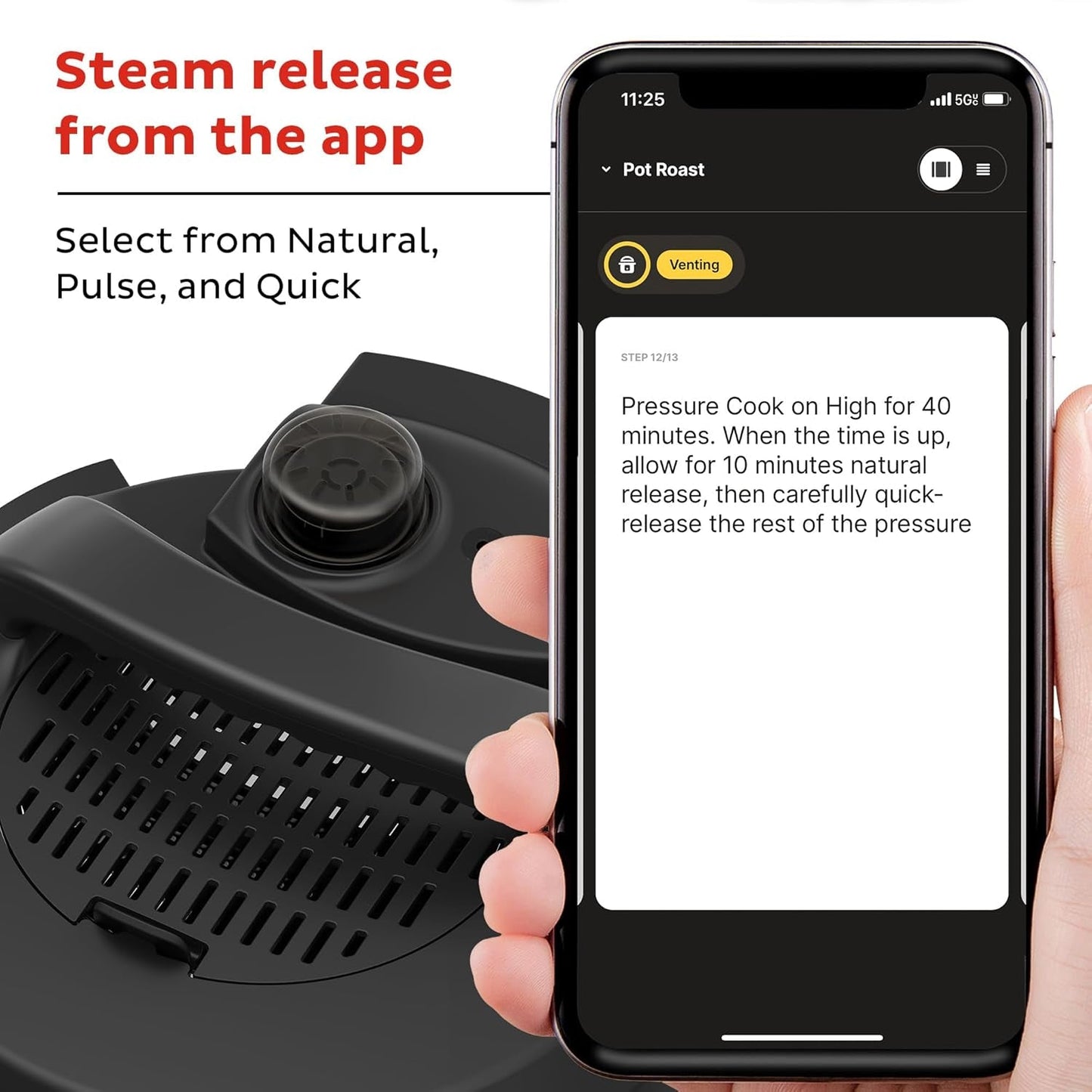 Pro plus Wi-Fi Smart 10-In-1, Pressure Cooker, Slow Cooker, Rice Cooker, Steamer, Sauté Pan, Yogurt Maker, Warmer, Canning Pot, Sous Vide, Includes App with over 800 Recipes, 6 Quart