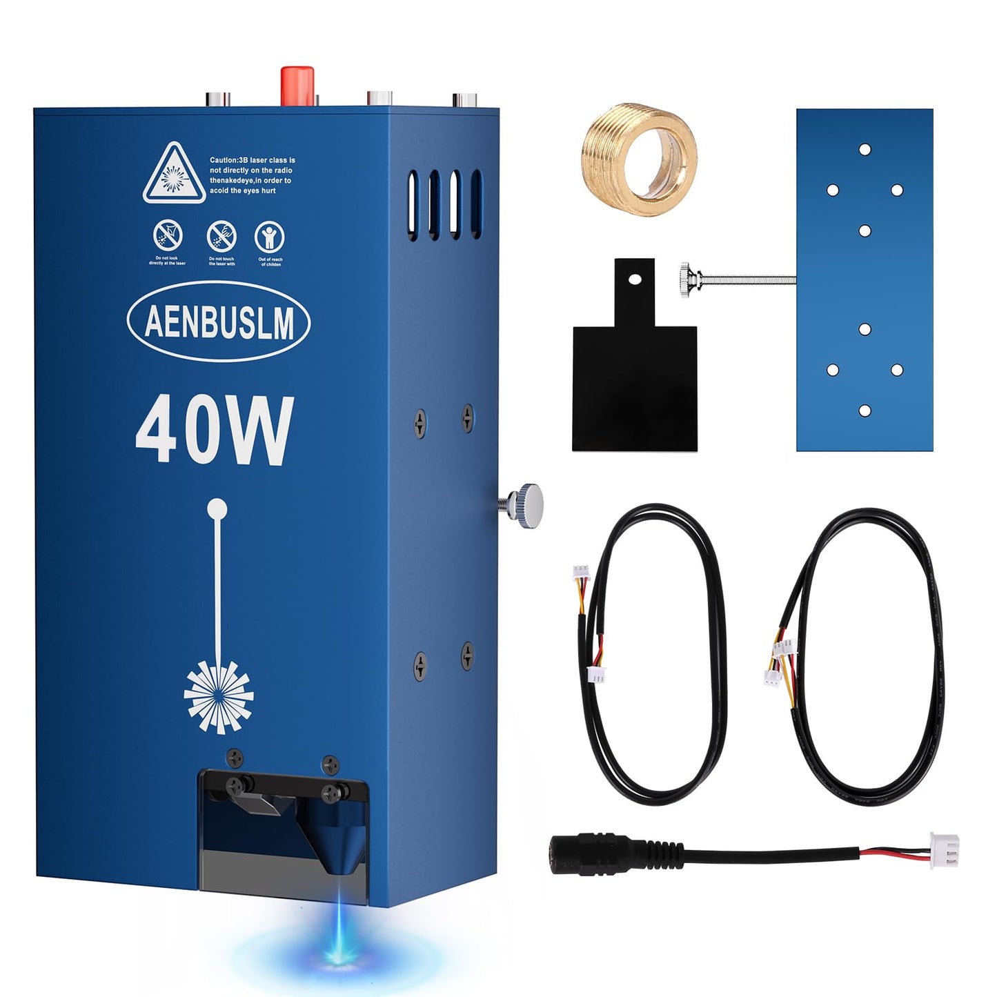 AENBUSLM 40W Laser Module,Built-in Air Assist,5.5W(5500mW) Output Power,Built-in FAC,Compressed Spot CNC Carving DIY Laser Master for Laser Cutter Laser Engraver Machine,Class 4