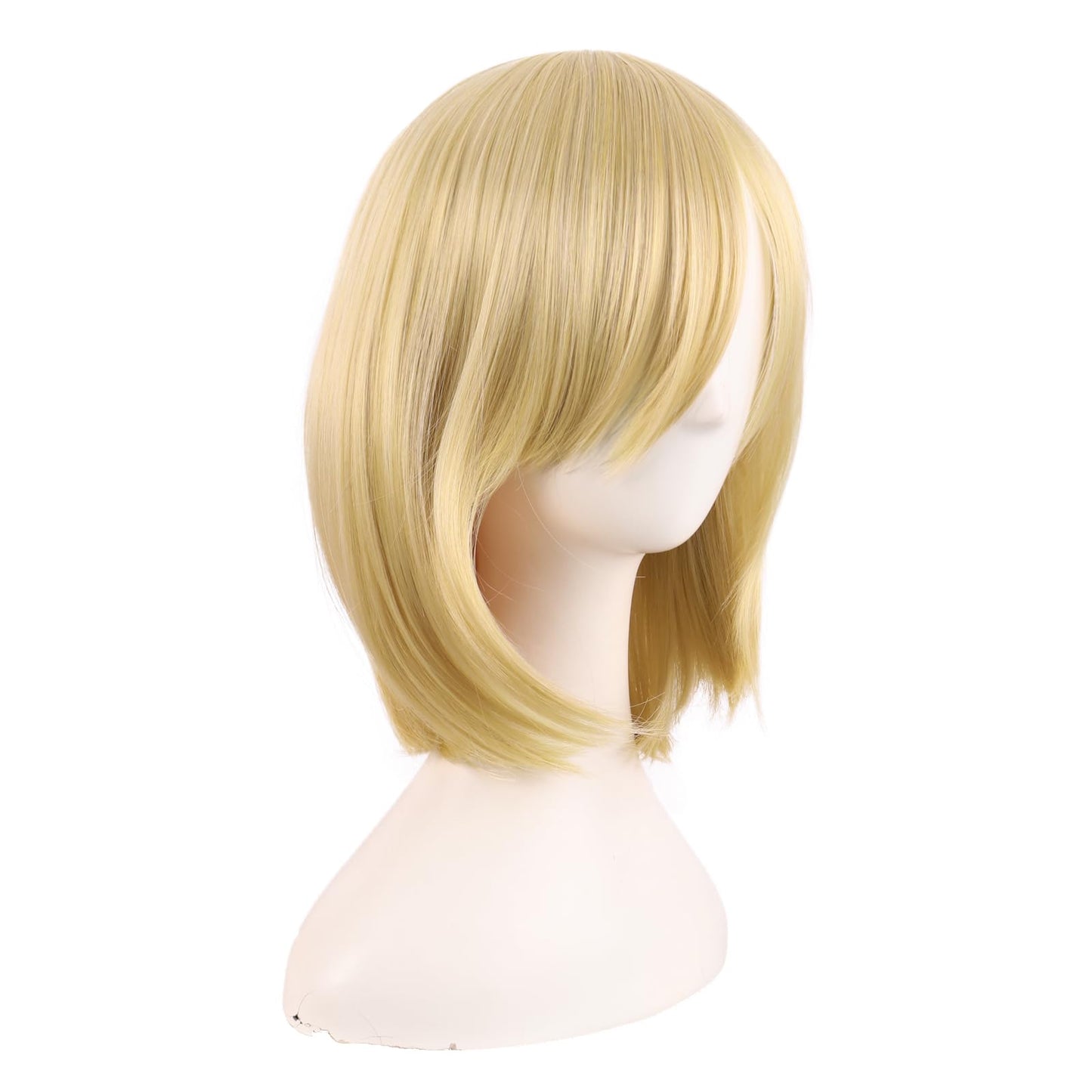 MapofBeauty 14 Inch /35 cm Female Models Medium Length Straight Hair Cosplay Bob Wig (Mixed Golden)
