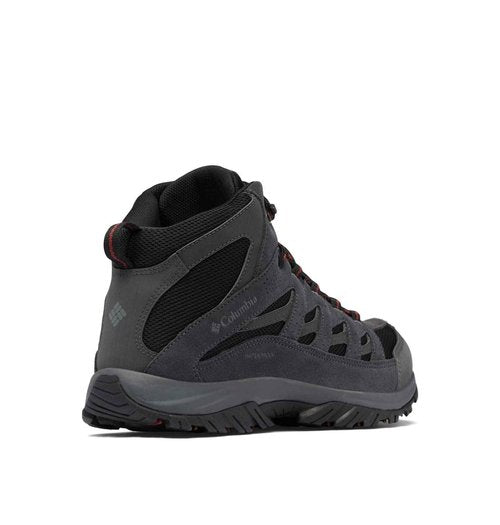 Columbia Mens Crestwood Mid Waterproof, Black/Charcoal, 7 Wide