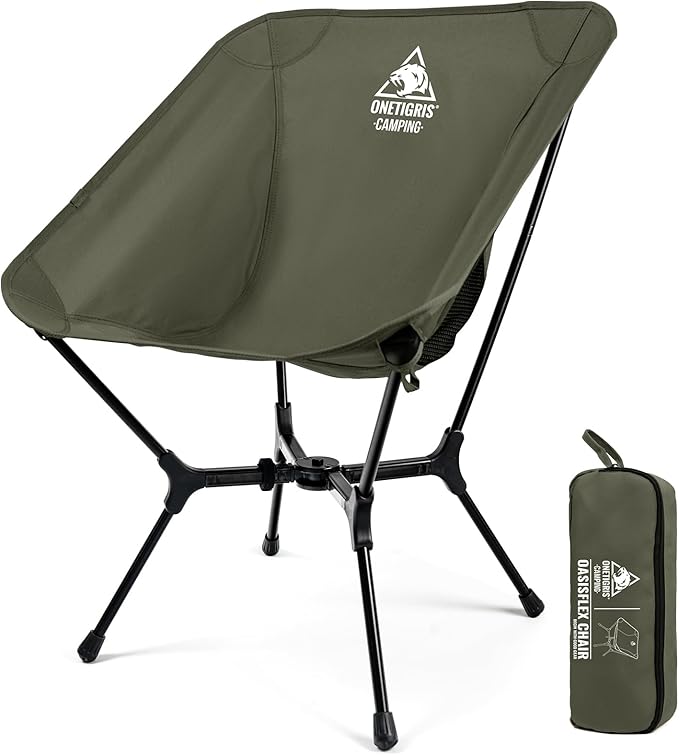 ONETIGRIS OasisFlex Camping Chair,Portable Chair with Carry Bag,Great for Camping,Beach,Picnic,Park,Lawn,Sports and Outdoo...