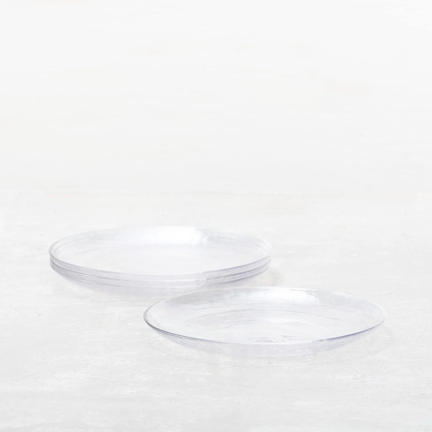 Fortessa Los Cabos Glass Dinnerware Collection, Dinner Plate (Set of 4), 10.5 Inch, Clear