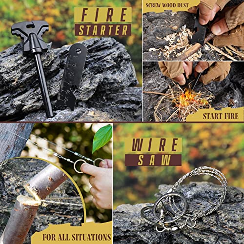 Gifts for Men Husband Dad Valentines Day, Survival Kit, Emergency Survival Gear and Equipment 14 in 1, Anniversary Birthda...