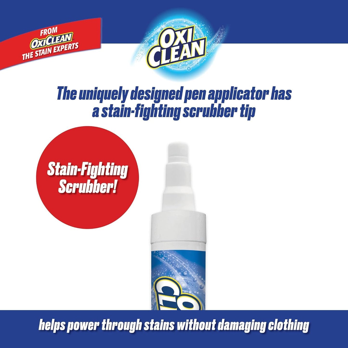 OxiClean On The Go Stain Remover Pen for Clothes, Portable Instant Travel Size Stick, Safe Cloth Stain Remover for Makeup Food and Drink, Stain Pen for Clothes, Pack of 3