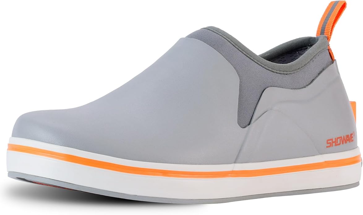 Showave Deck Shoes for Women Waterproof Garden Shoes Slip-on Rain Shoes Breathable Ruber Mud Shoes for Outdoor Fishing Wal...