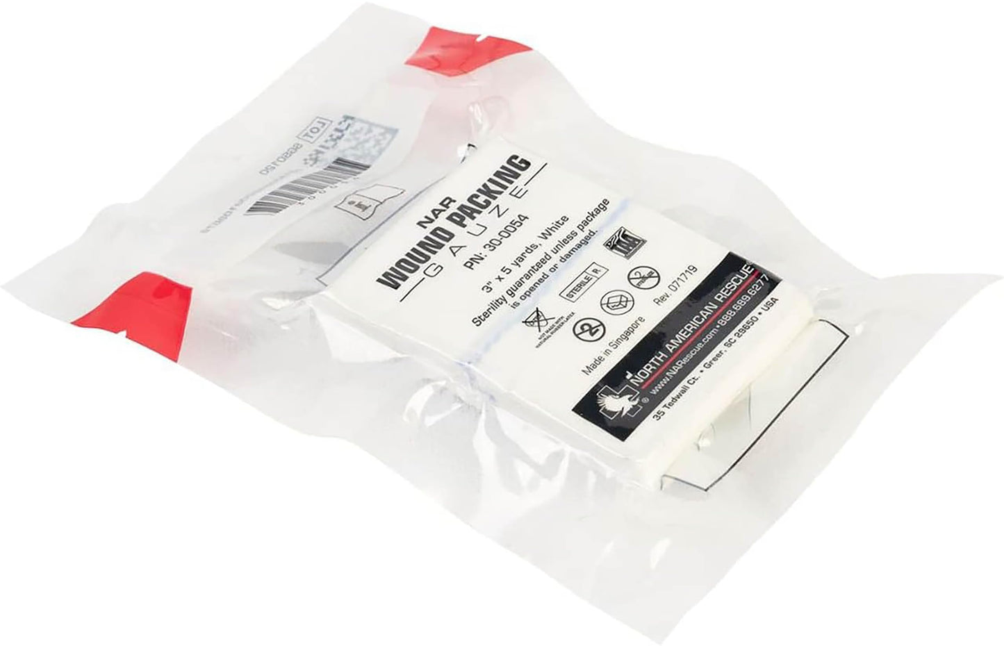 North American Rescue Wound Packing Gauze (Z-Folded) NAR Sterile Emergency Bandage for Bleeding Control, Trauma, Wounds (30-0054)