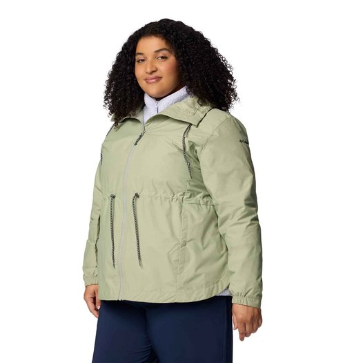 Columbia Womens Lillian Ridge II Waterproof Rain Jacket, Safari, XX-Large