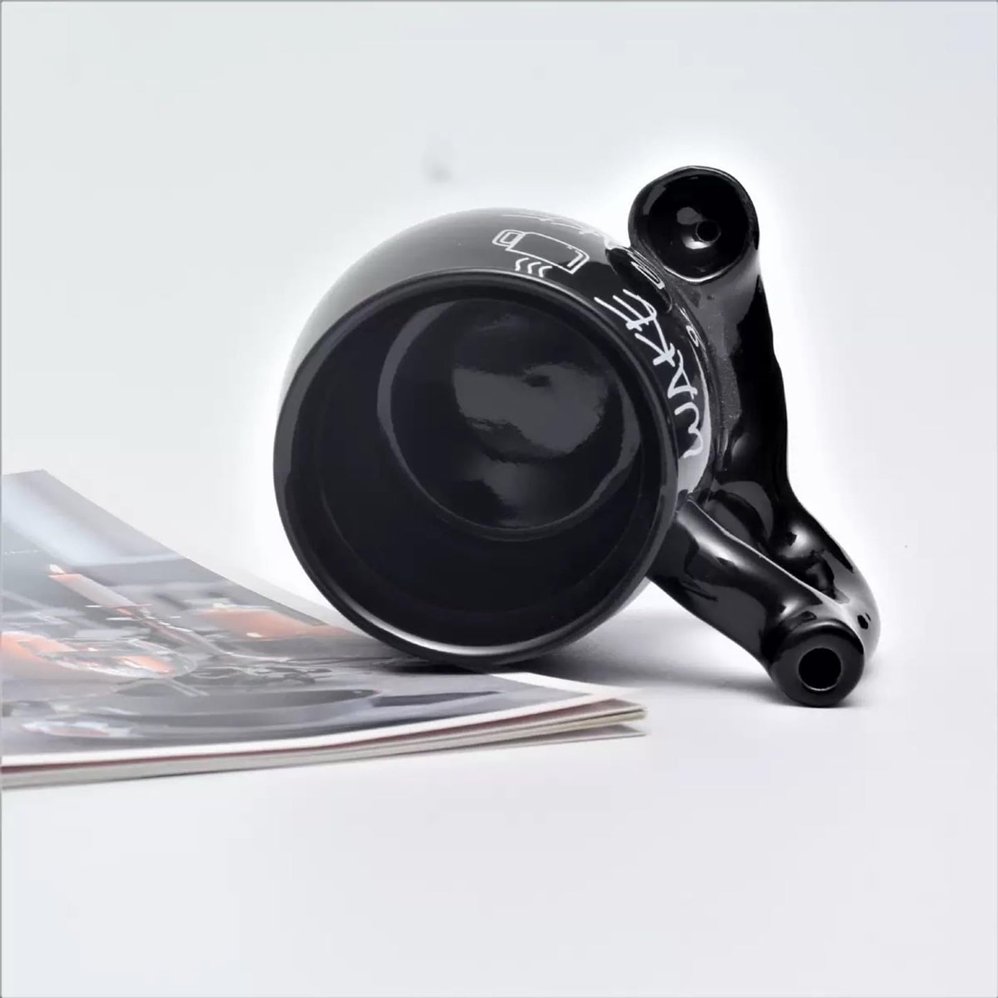 HUUJIDE Novelty Coffee Mug for Dad – Ceramic Cup, 12.5 oz, Black – Father’s Day, Birthday, Christmas Gift for Men, Husband(Father's gift - a mug)