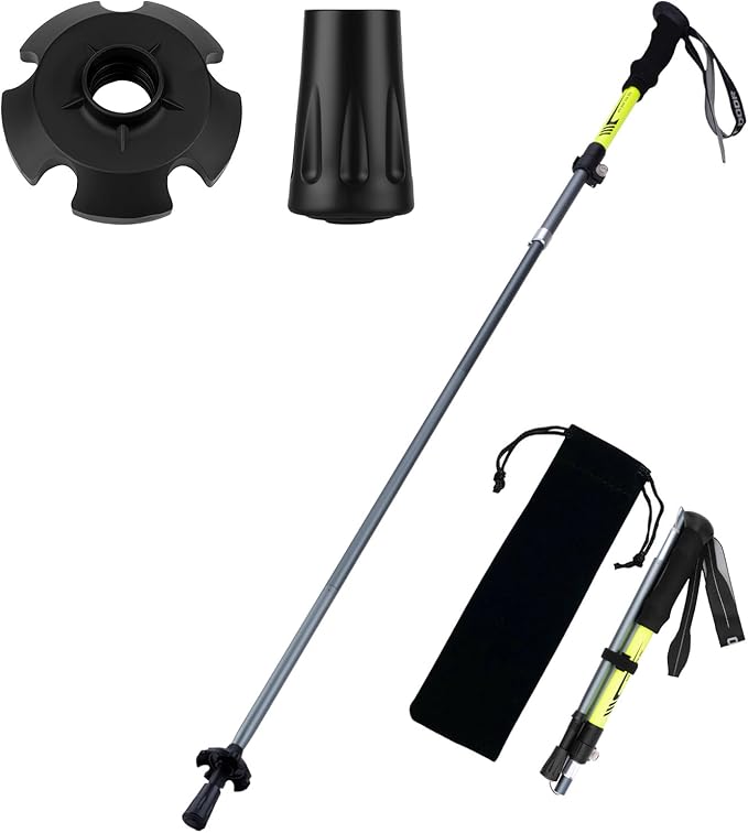 Gifts for Men Christmas Collapsible Trekking Pole, Ultralight 7075 Aluminum Hiking Stick for Women, Men & Seniors, 3-Secti...
