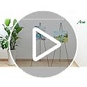 AROIC 63 "Easel Stand for Display, 6 Pack Portable Foldable Metal Easel, Easels for Signs Wedding Logos,Arts, Painting,Adj...