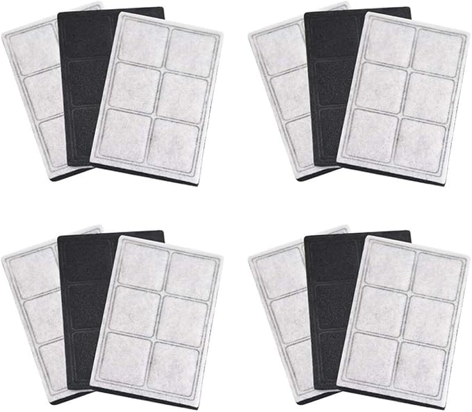Pureup Water Fountain Filters Compatible Replacement for Drinkwell Platium Pet Dog Cat Fountain Premium Charcoal Filters 1...