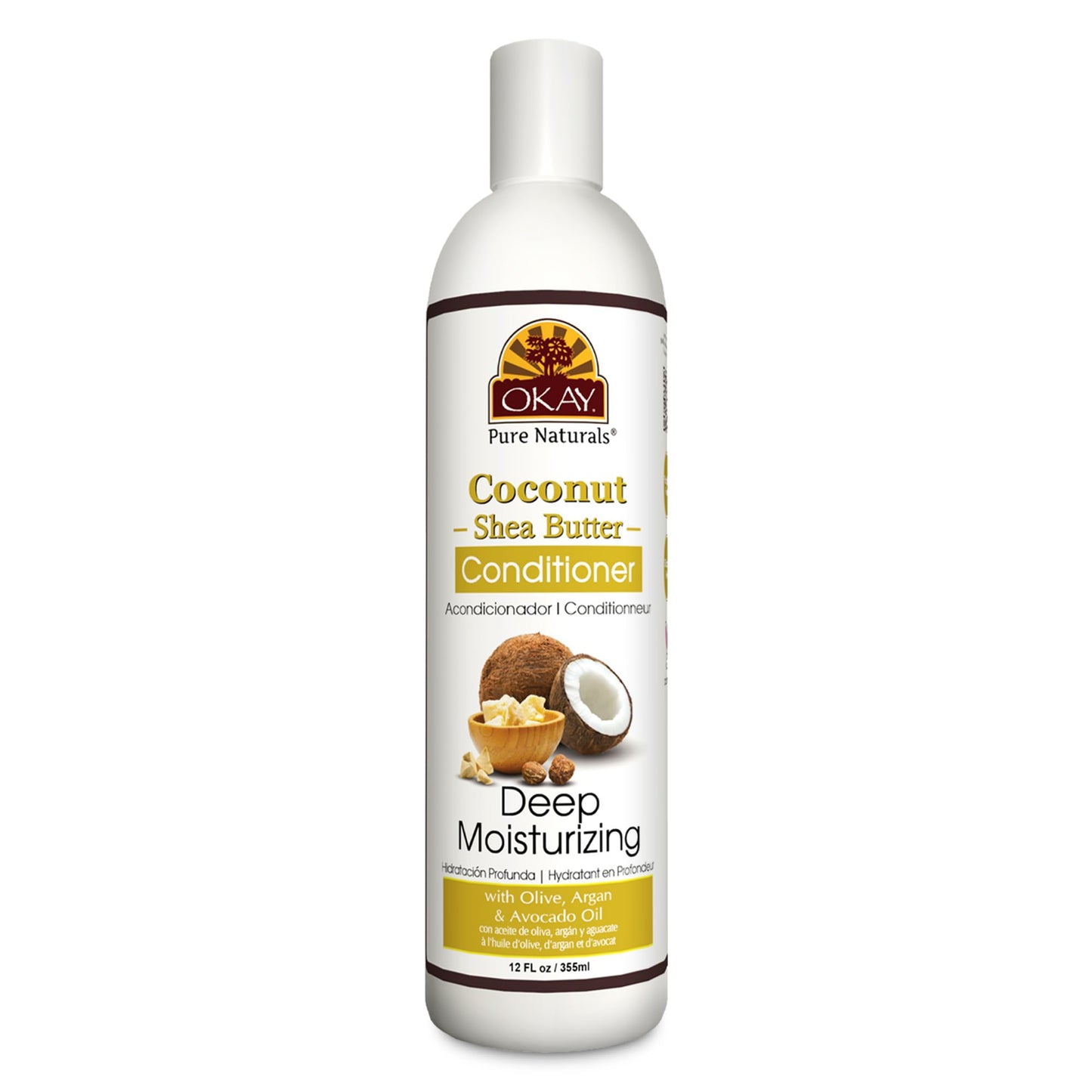 OKAY | Coconut & Shea Butter Conditioner | For All Hair Types & Textures | Fortify - Strengthen - Revitalize | With Olive, Argan