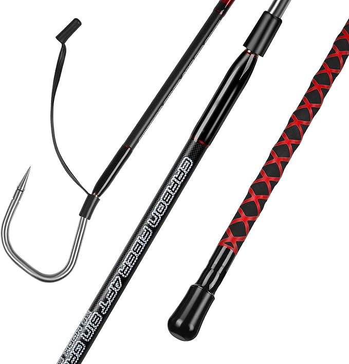 FISHAPPY Fishing Gaff Saltwater Fish Gaff with S316 Stainless Steel Fishing Hook Carbon Fiber Fishing Gaff