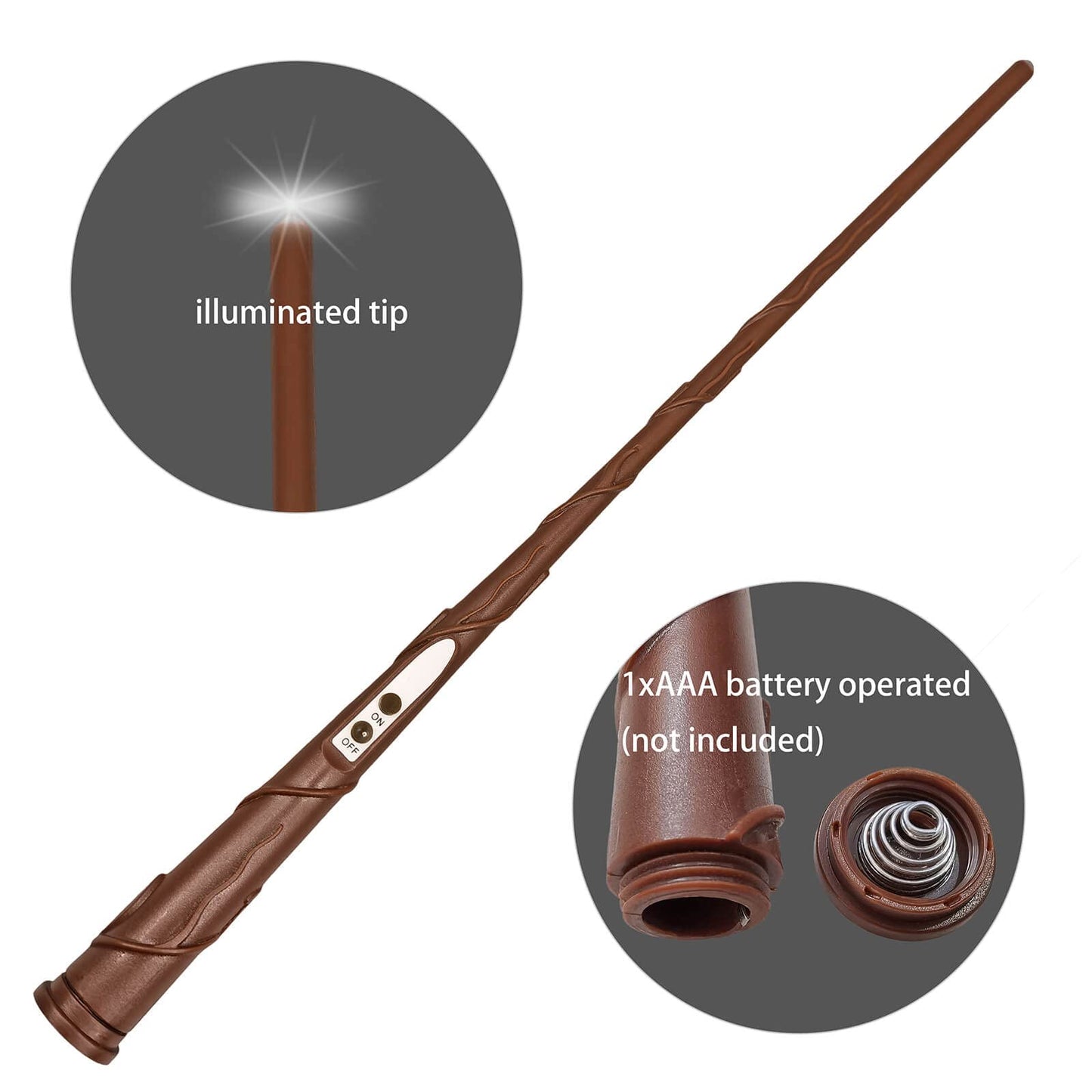 Leejec 10 Pcs of 10.8" Floating Candles with Magic Wand Remote, Halloween Decorations, Indoor Christmas Home Decor, Flickering Warm Light, Battery Operated Flameless Taper LED Electric Window Candle