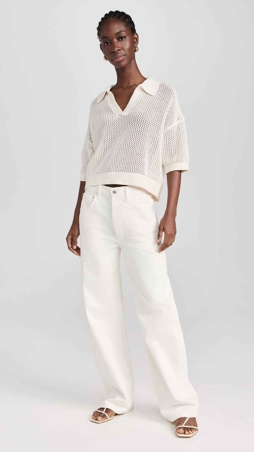 Velvet Women's York Pullover, Milk, Off White, L