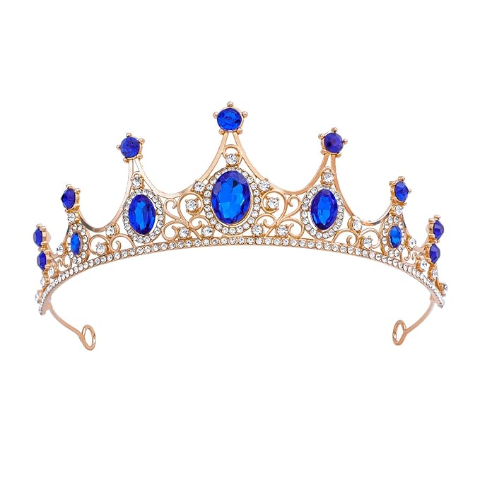 FORSEVEN Crystal Tiaras Birthday Crown for Women Wedding Rhinestones Princess Party Headbands Hair Accessories for Women H...
