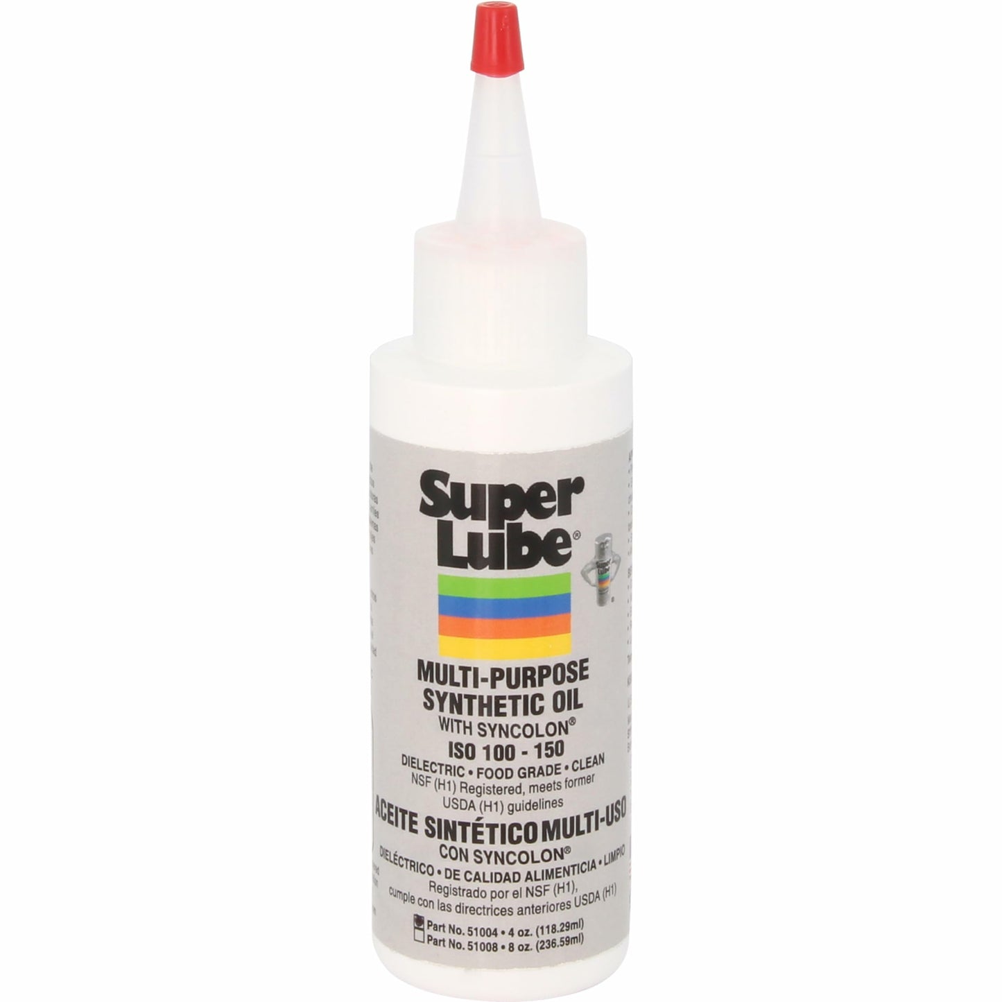 Super Lube Multi-Purpose Synthetic Oil w/Syncolon - Waterproof - NSF Rated - Industrial Grade - 3D Printer, Tool & Maintenance Use - Translucent White - Bottle - 4 oz (51004)