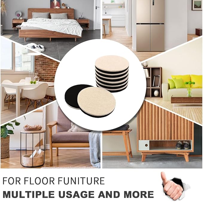 COVERCORNER Furniture Sliders for Hardwood Floors, Furniture Sliders for Carpeted Floors, 16 PCS 3 1/2 inch Combo Pack, Sliders for Moving Furniture, Furniture Movers Sliders