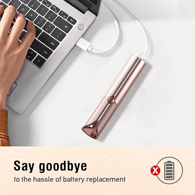 Facial Hair Removal for Women, Hair Removal Device, Rechargeable Hair Remover for Women, Facial Hair Remover for Face, Upper Lip, Chin, with a Branded Storage Bag