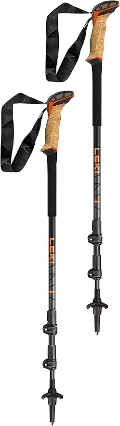 LEKI Makalu Cork Lite Trekking Poles - Aluminum Collapsible Lightweight Walking Poles for Hiking & Trekking