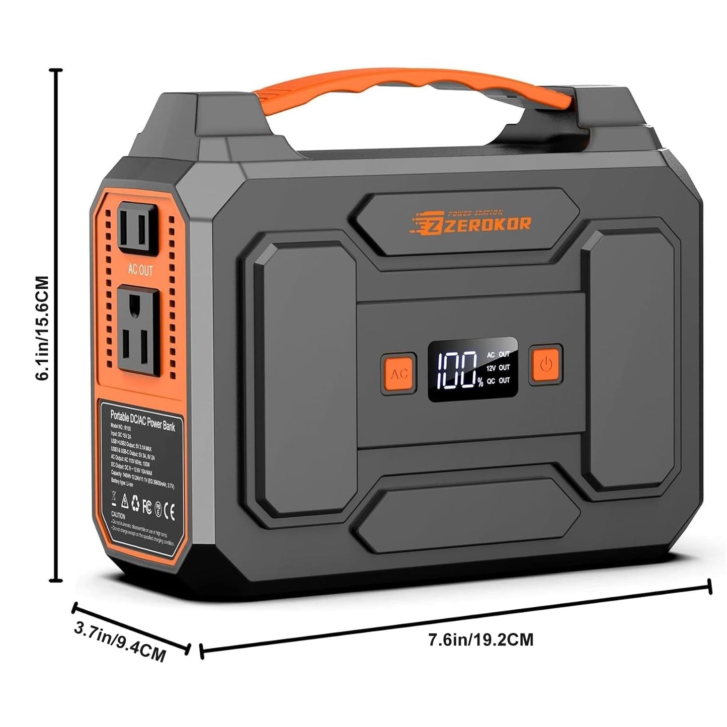 Portable Solar Power Station 100W with Foldable 40W Solar Panel,120W 110V Portable Power Pack with AC Outlet for Laptop Smart Device Outdoor Camping RV Hiking Outdoor Backup with Solar Charger