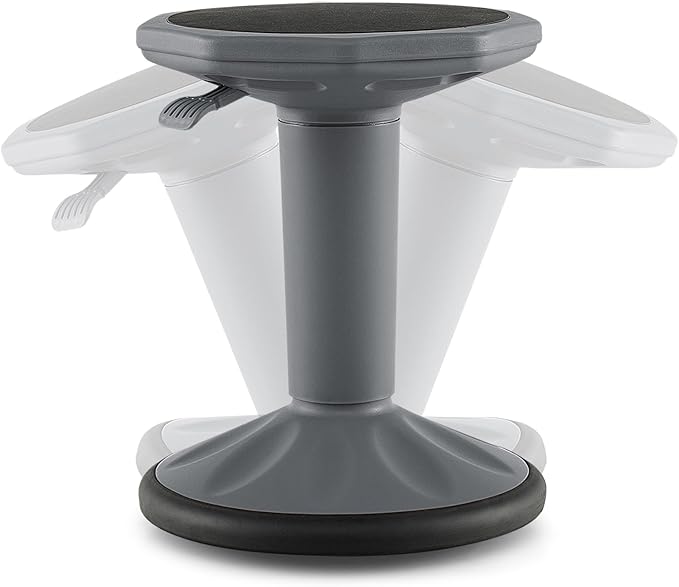 Giantex Wobble Stools for Classroom Seating - Wiggle Stool with Adjustable Height, 24" Active Learning Stool, Sitting Balance Chair for School, Office Stand Up, Flexible Seating Wobble Chair, Grey