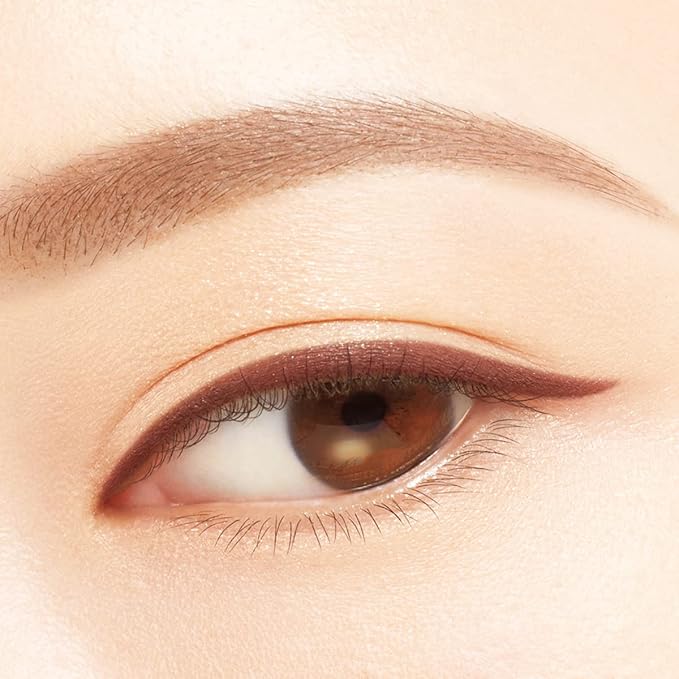 Heroine Make by KISSME Waterproof Eyeliner Pencil for All-Day Wear, Eyeliner Pencil for Precise Eye Liner Looks, Soft & Blendable Lines with a Smooth Glide, Natural Brown, Made in Japan, 1 EA, CREAM