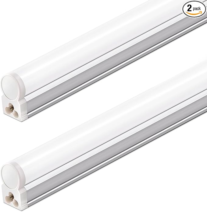 Barrina T5 LED Shop Lights, 4FT, 2200lm, 6500K (Super Bright White), 20W, Utility Garage Lighting, Ceiling and Under Cabin...