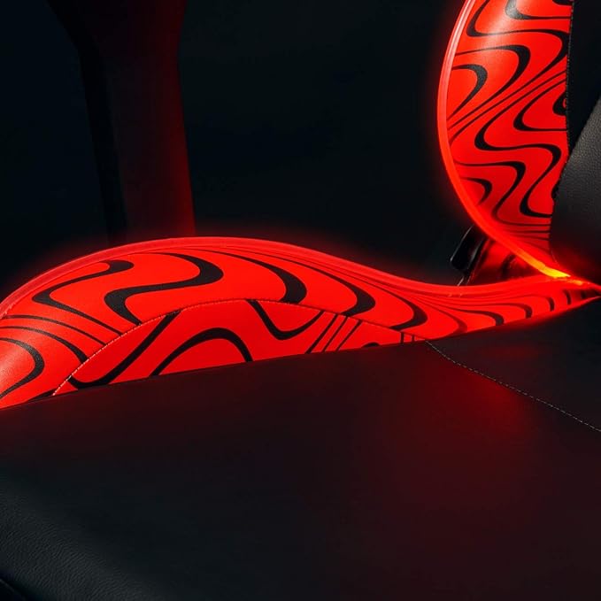 Clutch Chairz Pewdiepie Chair LED 100M - Ergonomic Gaming Chair, Video Game Chairs, Office Chair, High Chair and Lumbar Pillow for Computer Desk - Black - Throttle Series