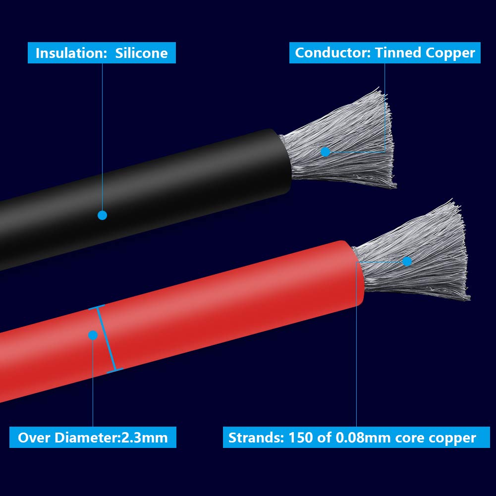Fermerry 18 AWG Stranded Wire Spool 50ft Each 6 Colors Flexible 18 Gauge Silicone Hook up Wire Kit Electrical Tinned Copper Wire