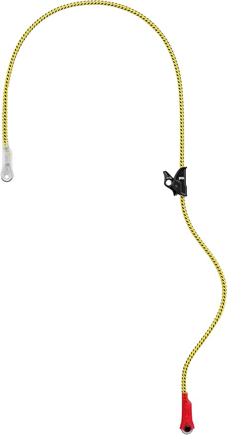Petzl L33 040 MICROFLIP Reinforced Adjustable Positioning Lanyard for Tree Care Work, 4 m