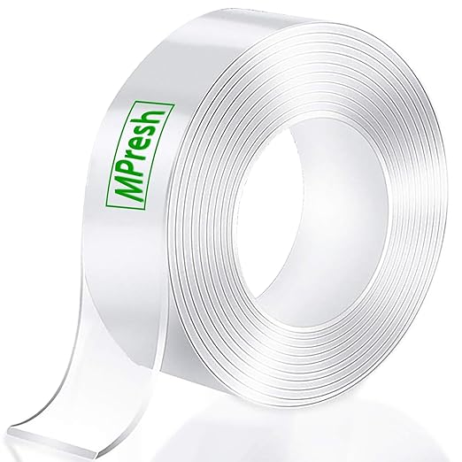 16.5FT Double Sided Tape Heavy Duty, Extra Large Strong Nano Double Stick Mounting Tape, Removable Clear Adhesive Tape for Home, Office, Car, Outdoor Use, Picture Hanging, Poster, Rug Fixing Strips