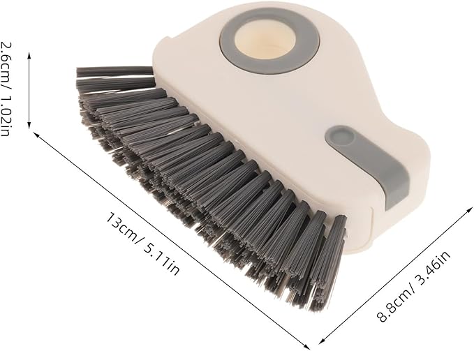 Generic 2PCS Crevice Cleaning Brush: Groove Cleaning Tool - Grout Cleaner Tool Grip Brush Hard Bristle for Sliding Door Track Window Sill Window Seal