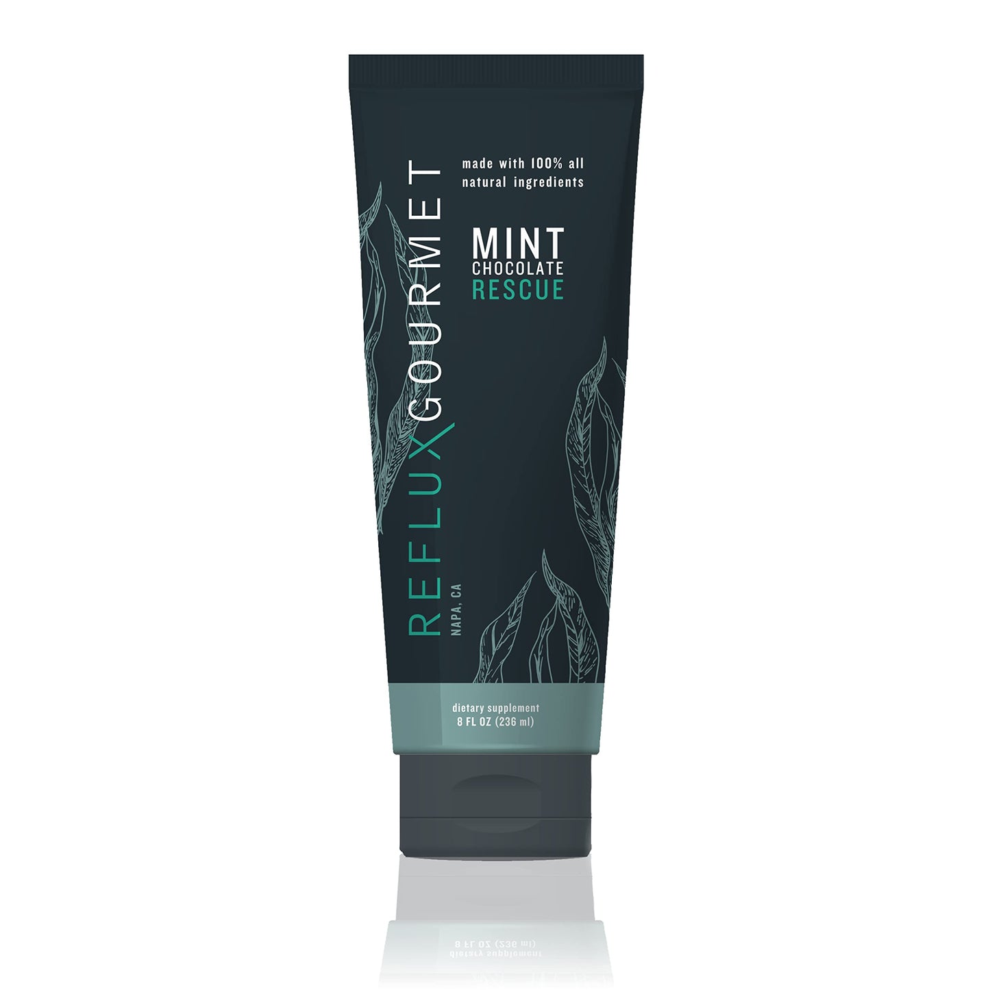 REFLUX GOURMET - Mint Chocolate Rescue All-Natural Alginate Therapy, Acid Reflux, GERD, LPR, Heartburn Relief, Made from All Natural Ingredients Considered Safe for Children and Pregnant Women