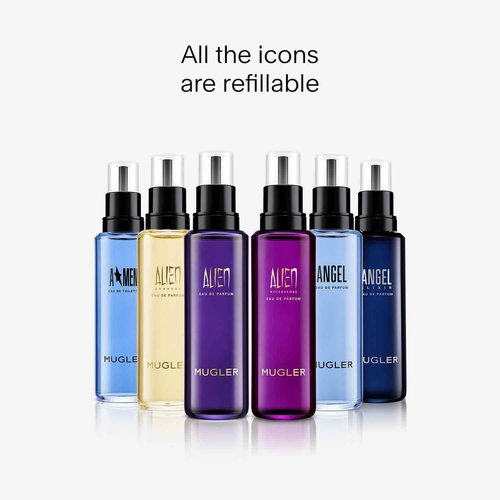 Mugler A*Men - Eau de Toilette Refill - Mens Cologne - Woody & Ambery - With Patchouli & Coffee Extract - Long Lasting Fragrance - 3.3 Fl Oz