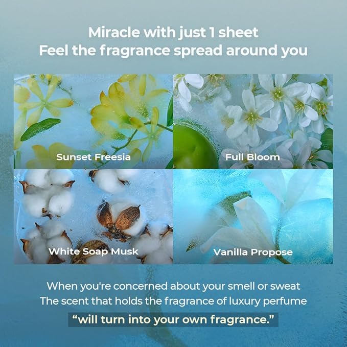 JULYME Perfumed Powder Sheet (20 Count, Vanilla Propose)