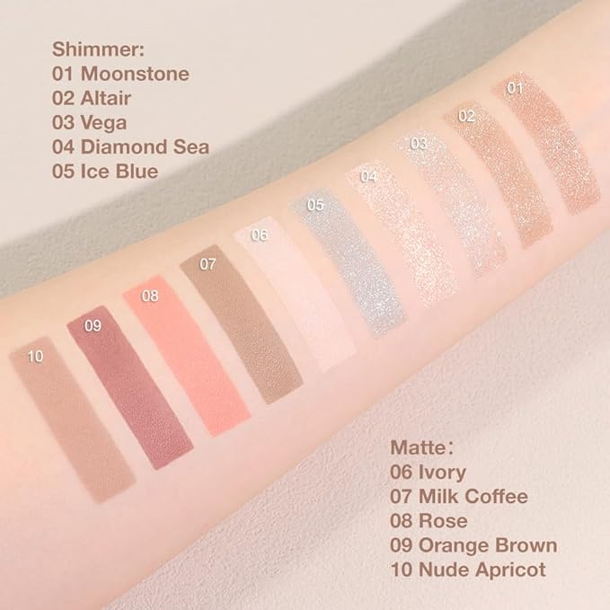 Single Cream Eyeshadow,Orange Brown Matte Eye shadow Pallette,Waterproof&Long Lasting Mini Eyeshadow,Soft Matte Eye Makeup,Vegan & Cruelty-Free Eye shadow for Brown Blue Green Eyes #09