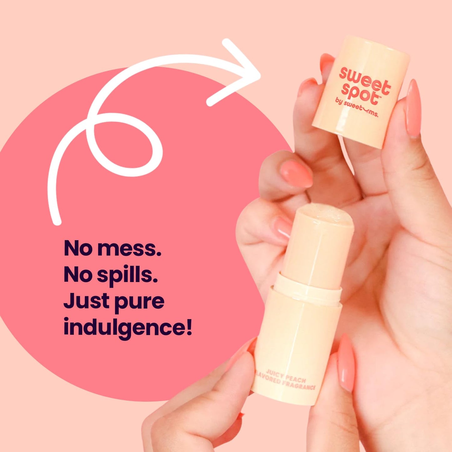 SweetSpot Flavored Solid Perfume Stick, Portable Travel Perfumes for Women, Long Lasting Fragrances, Non Sticky Formula, Natural Ingredients, Fragrance Stick (Sweet Rose)