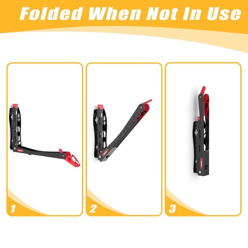 TORACK BIKEPAL No Lift Swivel Bike Rack, Space Saving Vertical Wall Mount Bike Holder for Garage Storage (1 Pack)
