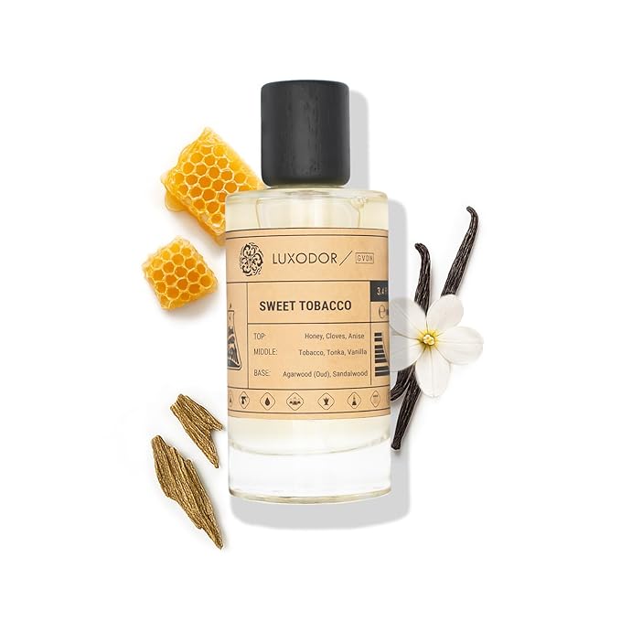 Sweet Tobacco Perfume for Men & Women, Inspired by Tobacco Honey, 2-Piece Combo of 100 ml Fragrance Spray Bottle and 10 ml Alcohol-Free Roll-On Perfume Oil, Vegan, Paraben-Free, Unisex