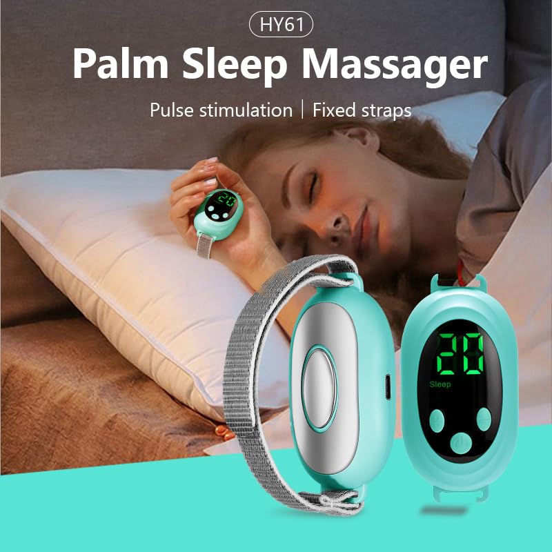 Anxiety Relief Device - Handheld Sleep Aid with Low-Frequency Pulse, Portable Microcurrent Therapy for Insomnia & Stress Relief, USB Rechargeable (White, 1Pcs)