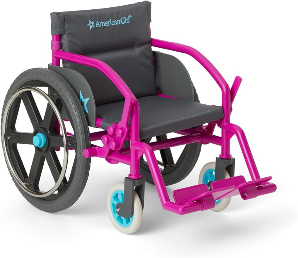 American Girl 18-inch Doll Ultralight Working Wheelchair with Padded Seat and Fabric Bag, for Ages 6+