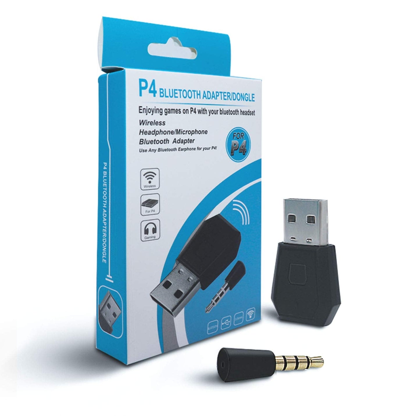 RALAN Bluetooth Dongle Adapter for PS4, Wireless Mini Microphone USB 4.0 Audio Adapter Receiver Compatible with PS4 PlayStation