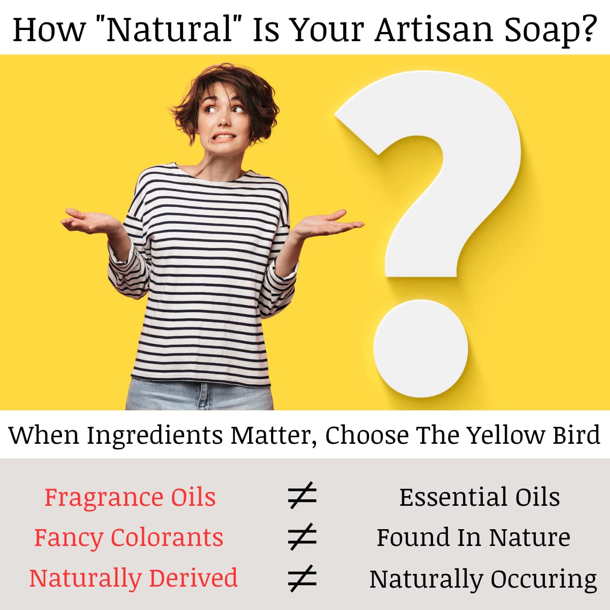 The Yellow Bird Peppermint Tea Tree Soap Bar. Made In USA with All Natural & Organic Ingredients. Pure Essential Oils. Sensitive