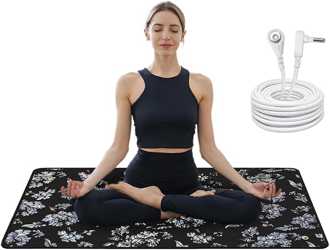 Grounding Mat,Earth Connected Wellness for Sleep, Energy, Wellness, Grounding Pads with 15ft Cord,Indoor Grounding for Home,Office,Work,Yoga(23.6"x35.5")